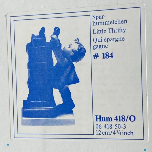 💯 Authentic Goebel Vintage Hummel "Little Thrifty" Bank with Key and Coin #184 - Picture 15 of 16